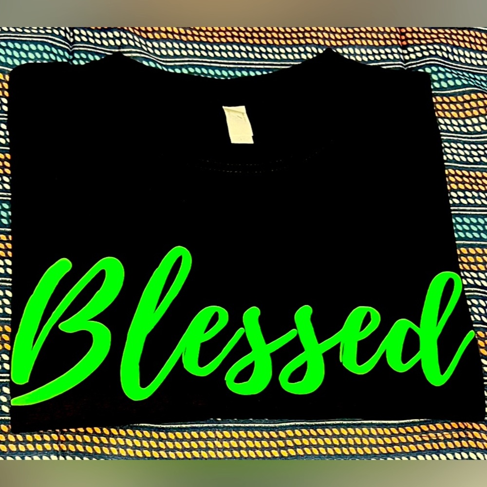 Blessed black unisex summer soft T-shirt